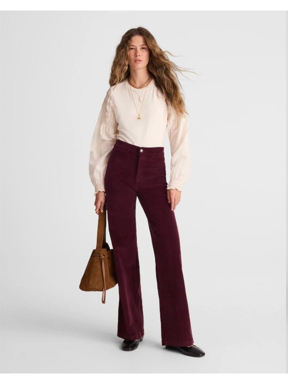 Madewell The Wide-Leg Pant in Corduroy Pomegranate Women's Size 27